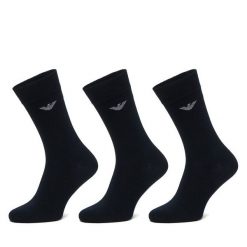 Skarpety długie Emporio Armani Underwear. Niebieskie skarpety Emporio Armani Underwear, bez wzorów. Za 119.99 zł.