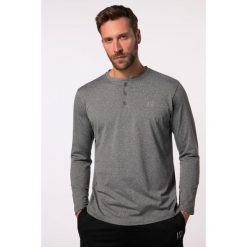 Męska Funkcyjna koszulka henley FLEXNAMIC® trekking długi rękaw. Szare bluzki z długim rękawem JAY-PI, m, bez wzorów, z elastanu, bez kołnierzyka, bez ramiączek. Za 244.99 zł.