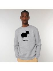 WOOOP Bluza "Ink cat" w kolorze szarym rozmiar: M. Szare bluzy Wooop, m, bez wzorów, bez kaptura. Za 127.35 zł.