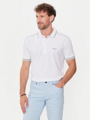Boss Polo Paddy 1 50512995 Biały Regular Fit. Białe koszulki polo Boss, l, bez wzorów, z bawełny, bez kołnierzyka, bez ramiączek. Za 329.99 zł.