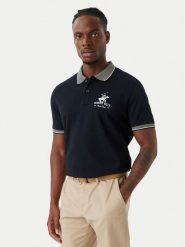 Beverly Hills Polo Club Polo M2607-HR Granatowy Regular Fit. Niebieskie koszulki polo Beverly Hills Polo Club, m, bez wzorów, z bawełny, bez kołnierzyka, bez ramiączek. Za 215.99 zł.