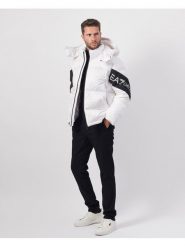EA7 Emporio Armani Kurtka puchowa 6DPB33 PNEOZ 1100 Biały Regular Fit. Białe kurtki EA7 Emporio Armani, m, bez wzorów, z puchu, bez kaptura. Za 1,099.00 zł.