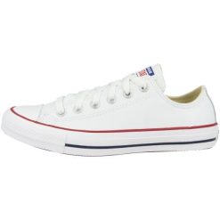 Trampki Converse Chuck Taylor Ox Leather, Dla obu płci. Białe trampki Converse, bez wzorów, bez zapięcia. Za 590.00 zł.