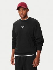 Reebok Bluza Arrigan RK25547CCM Czarny Regular Fit. Czarne bluzy Reebok, m, bez wzorów, z syntetyku, bez kaptura. Za 199.99 zł.
