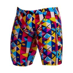 Spodenki do pływania Jammery Funky Trunks Broken Blox. Czerwone krótkie spodenki sportowe Funky Trunks, m, bez wzorów, z materiału. Za 219.00 zł.