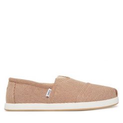 Półbuty Toms. Brązowe eleganckie półbuty Toms, bez wzorów, bez obcasa, bez zapięcia. Za 179.99 zł.