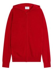 Perfect Cashmere Kaszmirowy kardigan "Eldo" w kolorze czerwonym rozmiar: XXL. Czerwone swetry rozpinane Perfect Cashmere, xxl, bez wzorów, z kaszmiru, bez kołnierzyka, bez ramiączek. Za 437.17 zł.