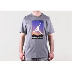 Koszulka sportowa męska Nike Air Jordan 23. Szare t-shirty sportowe Nike, bez wzorów, bez ramiączek. Za 231.00 zł.
