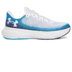Buty do biegania męskie Under Armour Infiniteelectric. Niebieskie buty do biegania Under Armour, bez wzorów, bez zapięcia, do biegania. Za 289.99 zł.