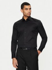 BOSS Koszula 50473310 Czarny Slim Fit. Czarne koszule Boss, m, bez wzorów, z bawełny, bez kołnierzyka, bez ramiączek. Za 359.99 zł.