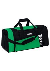 Torba sportowa Erima Six Wings. Czarne torby na ramię Erima, bez wzorów, z poliesteru, na ramię, z nadrukiem, bez dodatków. Za 119.99 zł.