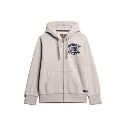 Bluza z kapturem i zamkiem błyskawicznym Superdry Vintage Athletic. Szare bluzy Superdry, m, bez wzorów, z kapturem. Za 407.00 zł.