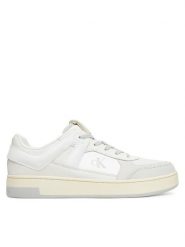 Calvin Klein Jeans Sneakersy Basket Cup Low Laceup Lth Mix YM0YM01308 Biały. Białe buty sportowe casual Calvin Klein Jeans, bez wzorów, z jeansu, bez zapięcia. Za 259.99 zł.