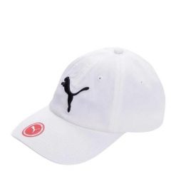 Bawełniana Czapka Z Daszkiem Essential Big Cat. Białe czapki z daszkiem Puma, bez wzorów, z bawełny. Za 78.99 zł.