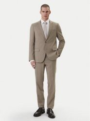 HUGO Garnitur Henry/Getlin232X 50557616 Beżowy Slim Fit. Brązowe garnitury Hugo, m, bez wzorów, z syntetyku. Za 1,919.00 zł.