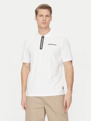 Jack&Jones Polo Fusion 12273127 Biały Regular Fit. Białe koszulki polo Jack&Jones, l, bez wzorów, z bawełny, bez kołnierzyka, bez ramiączek. Za 59.99 zł.