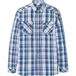 Koszula z długim rękawem Regular Fit bonprix indygo w kratę. Koszule bonprix. Za 37.99 zł.