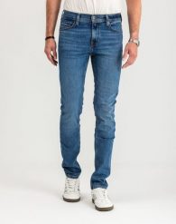 Spodnie Męskie Jeansowe Mustang Vegas Slim Denim Blue 1015350 5000 682, W34 L34. Niebieskie spodnie materiałowe Mustang, na co dzień, l, bez wzorów, z bawełny, klasyczne, długie. Za 249.99 zł.