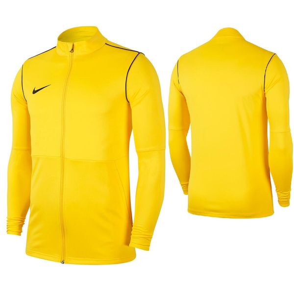 Bluza piłkarska męska Nike Dry Park 20 Dri-Fit rozpinana bez kaptura ze stójką. Żółte bluzy Nike, l, bez wzorów, bez kaptura. Za 112.99 zł.