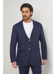 Lin Passion Lniana marynarka w kolorze granatowym rozmiar: M/L. Niebieskie garnitury Lin Passion, na co dzień, l, bez wzorów, ze lnu. Za 152.62 zł.