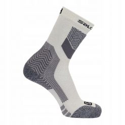 Skarpetki turystyczne Salomon Outpath Wool. Szare skarpety Salomon, bez wzorów. Za 79.00 zł.