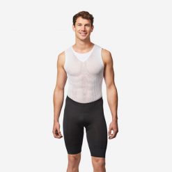 Spodenki rowerowe szosowe męskie Triban Essentiel. Czarne spodenki rowerowe TRIBAN, m, bez wzorów, z materiału, rowerowe. Za 39.99 zł.