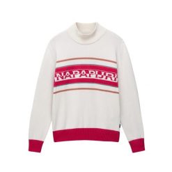 Sweter z okrągłym dekoltem Napapijri D-sardona. Brązowe swetry nierozpinane Napapijri, m, bez wzorów, bez kołnierzyka, bez ramiączek. W wyprzedaży za 541.50 zł.