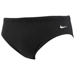 Slipy kąpielowe męskie Nike Hydrastrong Solid Brief. Czarne kąpielówki Nike, m, bez wzorów, sportowe. Za 99.99 zł.
