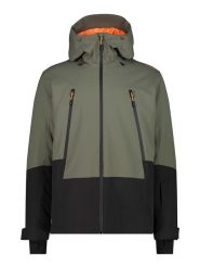 CMP Kurtka narciarska w kolorze oliwkowo-czarnym rozmiar: 52. Brązowe kurtki outdoor i hardshell CMP, bez wzorów, bez kaptura. Za 482.03 zł.