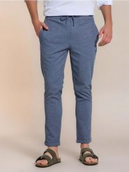 Spodnie jogger - granatowy. Niebieskie joggery i bojówki Sinsay, l, bez wzorów. Za 49.99 zł.