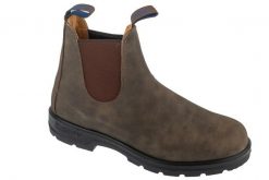 Sztyblety , Chelsea Boot. Brązowe sztyblety Blundstone, bez wzorów, z materiału, bez obcasa, bez zapięcia. Za 949.99 zł.
