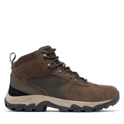 Trekkingi Columbia. Brązowe botki sznurowane Columbia, bez wzorów, bez obcasa, bez zapięcia. Za 539.99 zł.