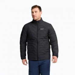 Kurtka ocieplana męska Jack Wolfskin Flextrek Ins. Czarne kurtki Jack Wolfskin, m, bez wzorów, z materiału, bez kaptura. Za 579.99 zł.