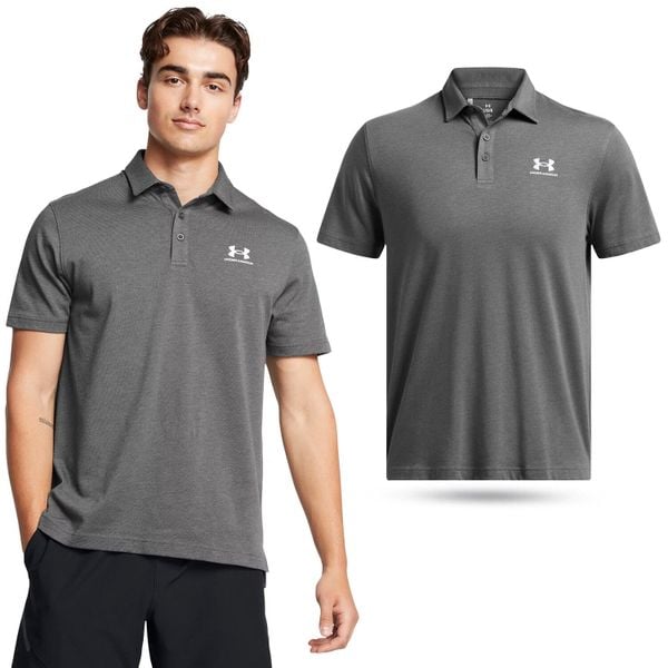 Koszulka polo męska Under Armour UA Icon. Szare koszulki polo Under Armour, m, bez wzorów, bez kołnierzyka, bez ramiączek. Za 149.99 zł.