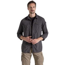Męska Koszula Z Długim Rękawem Adventure III Nosilife. Brązowe koszule Craghoppers, m, bez wzorów, bez kołnierzyka, bez ramiączek. Za 358.99 zł.