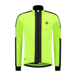 Kurtka rowerowa zimowa męska Rogelli Essential Hi Vis. Czarne kurtki Rogelli, na zimę, m, bez wzorów, z softshellu, bez kaptura. Za 453.00 zł.
