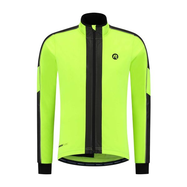 Kurtka rowerowa zimowa męska Rogelli Essential Hi Vis. Czarne kurtki Rogelli, na zimę, m, bez wzorów, z softshellu, bez kaptura. Za 453.00 zł.