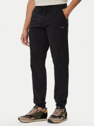 Aeronautica Militare Spodnie dresowe 262PF0872UF00459 Czarny Regular Fit. Czarne spodnie materiałowe Aeronautica Militare, m, bez wzorów, z dresówki. Za 394.99 zł.