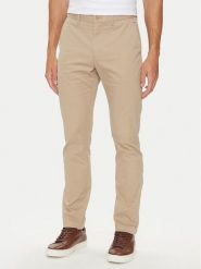 Tommy Hilfiger Chinosy Bleecker MW0MW26619 Beżowy Slim Fit. Brązowe eleganckie spodnie Tommy Hilfiger, m, z bawełny. Za 569.99 zł.