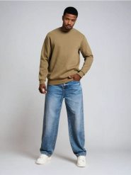 Bluza crewneck z napisem - khaki. Brązowe bluzy bez kaptura Sinsay, l, bez wzorów, bez kaptura. W wyprzedaży za 14.99 zł.