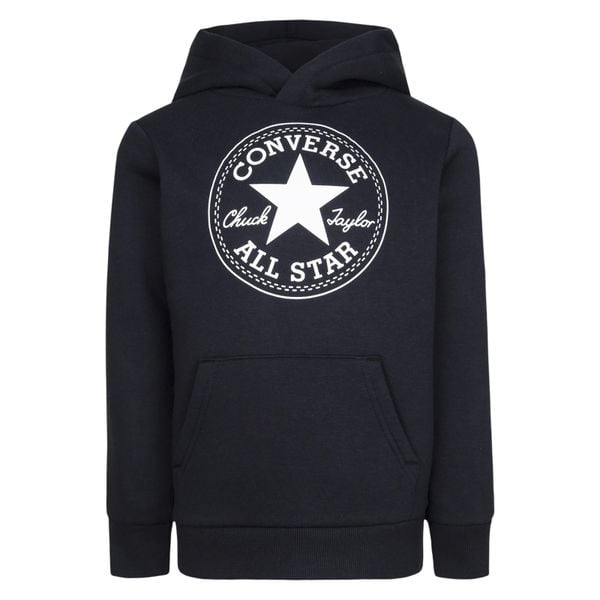 Bluza z kapturem Unisex Converse Ctp. Czarne bluzy z kapturem Converse, bez wzorów, z bawełny, z kapturem. Za 192.50 zł.