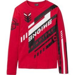 Shirt z długim rękawem Slim Fit bonprix czerwony. Bluzki z długim rękawem bonprix. Za 24.99 zł.