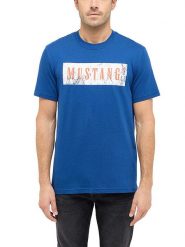 Mustang Koszulka w kolorze niebieskim rozmiar: 3XL. Niebieskie bezrękawniki Mustang, xl, bez wzorów, z bawełny, bez kołnierzyka, bez ramiączek. Za 57.47 zł.