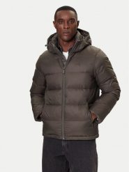 Calvin Klein Jeans Kurtka puchowa LV04RC518G Khaki Regular Fit. Brązowe kurtki Calvin Klein Jeans, l, bez wzorów, z jeansu, bez kaptura. Za 1,099.00 zł.