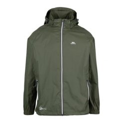 Kurtka Unisex Qikpac X Rozpinana. Zielone kurtki Trespass, xl, bez wzorów, z materiału, z kapturem. Za 165.99 zł.