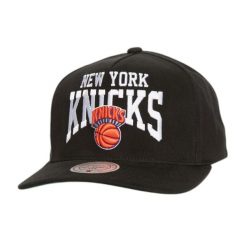 Czapka typu snapback Mitchell & Ness Big Time Pro New York Knicks. Czarne czapki z daszkiem Mitchell & Ness, bez wzorów. Za 201.00 zł.