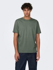 ONLY & SONS Koszulka w kolorze khaki rozmiar: XXL. Brązowe bezrękawniki Only & Sons, xxl, bez wzorów, z bawełny, bez kołnierzyka, bez ramiączek. Za 37.21 zł.