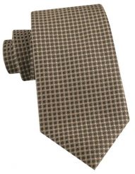 Męski Krawat - Beżowy w Drobny Wzór - Alties. Brązowe krawaty i muchy Alties, bez wzorów, z tkaniny. Za 55.00 zł.
