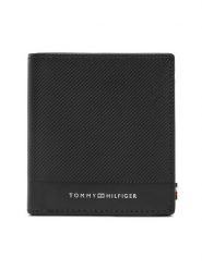 Tommy Hilfiger Duży Portfel Męski Th Foundation Trifold AM0AM13510 Czarny. Czarne portfele Tommy Hilfiger, bez wzorów, ze skóry. Za 319.99 zł.
