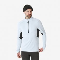 Koszulka termoaktywna narciarska męska Quechua BL 500 1/2 Zip. Czarne bielizna termoaktywna WED'ZE, na zimę, l, bez wzorów, z elastanu, bez ramiączek, narciarskie. Za 89.99 zł.